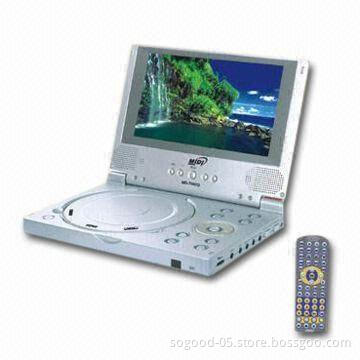 7-inch 2.1-channel DivX Portable DVD Player with USB Port and Card Reader Function